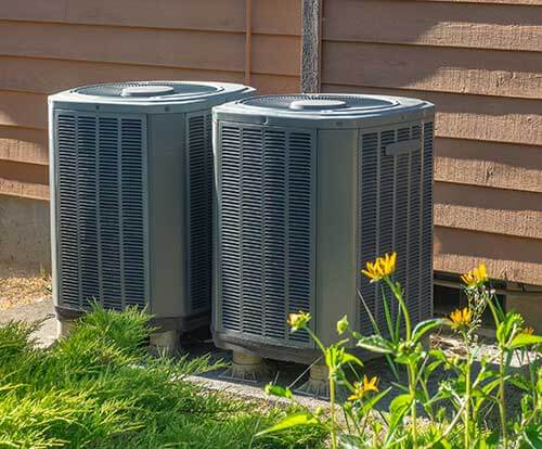 two outdoor hvac units